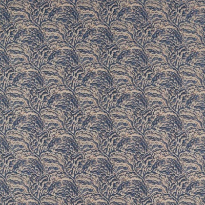 Clarke & Clarke Lumino Fabric in Midnight / Copper